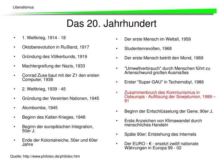 Wann War Das 20 Jahrhundert www.slideserve.com