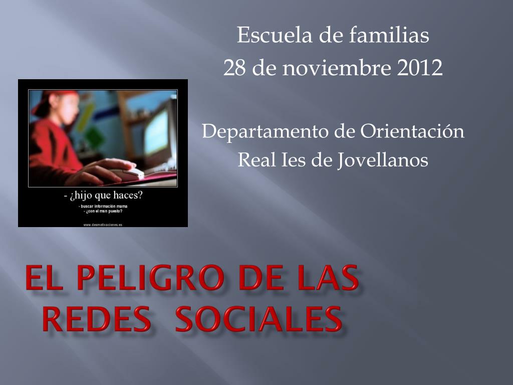 PPT - El peligro de las Redes Sociales PowerPoint Presentation, free ...