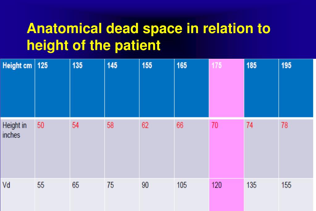 anatomical dead space after strses anatomical dead space after strses
