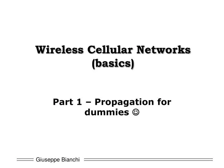wireless cellular networks basics n.