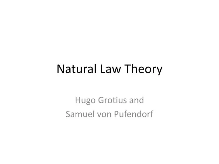 natural law theory n.