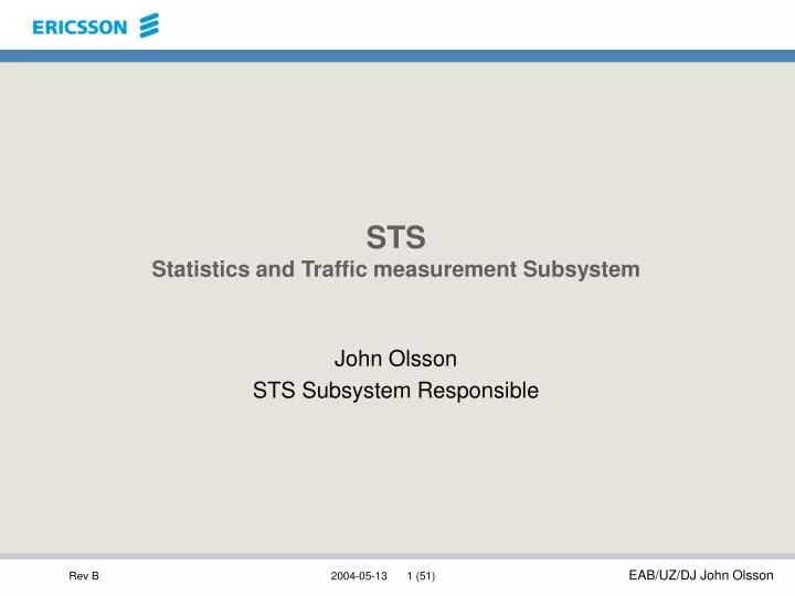 sts statistics and traffic measurement subsystem n.