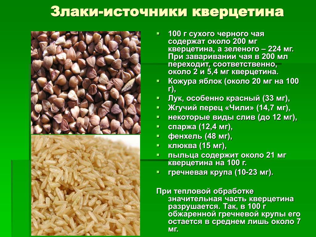 Злаки список продуктов таблица