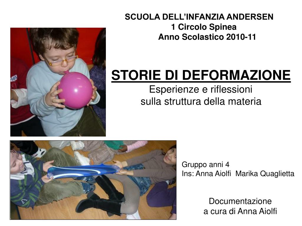 PPT - SCUOLA DELL'INFANZIA ANDERSEN 1 Circolo Spinea Anno Scolastico  2010-11 PowerPoint Presentation - ID:6075680
