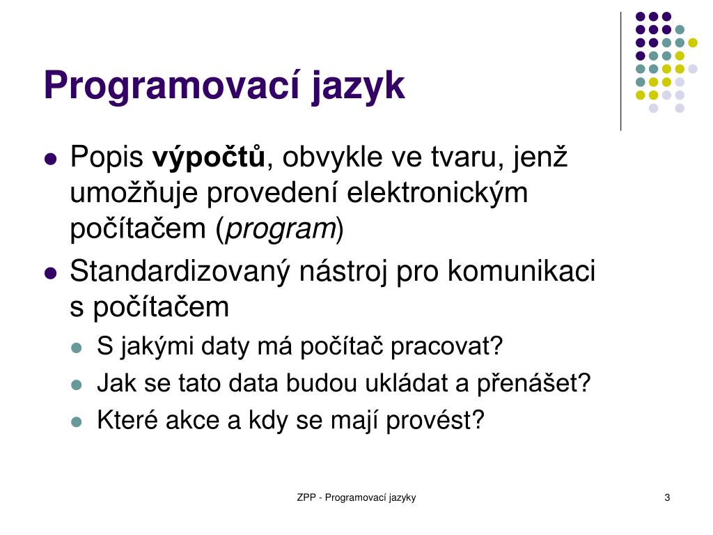 PPT - Programovac í jazyk y PowerPoint Presentation, free download - ID ...