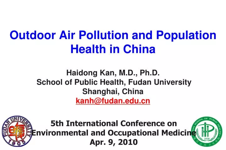 outdoor air pollution and population health in china n.