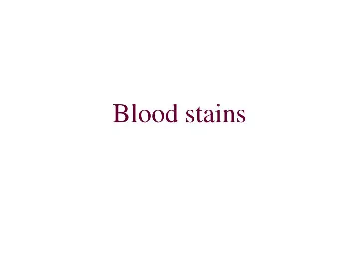blood stains n.