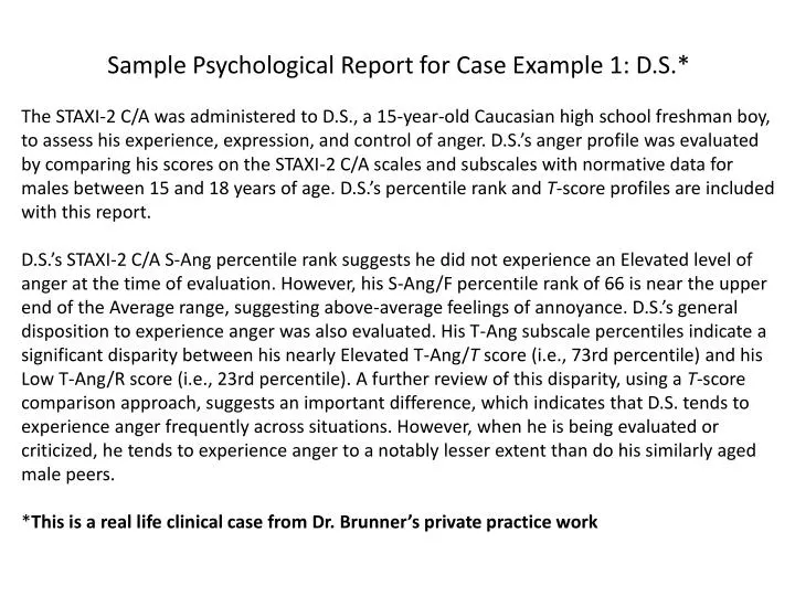 psychological report writing template download