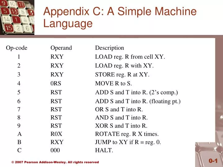 PPT - Appendix C: A Simple Machine Language PowerPoint Presentation ...