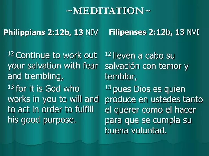 Ppt Philippians 212b 13 Niv Powerpoint Presentation Id