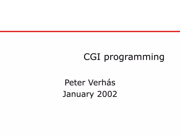 PPT - CGI programming PowerPoint Presentation, free download - ID:6079244