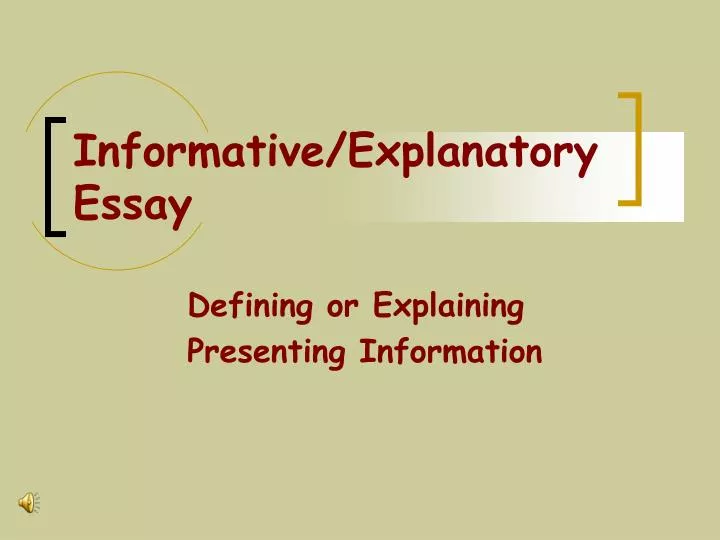 writing an informative essay ppt