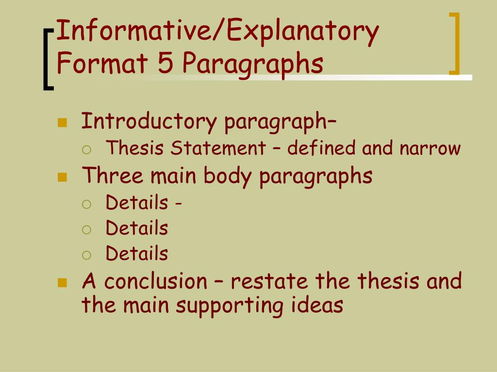 informative and explanatory essay