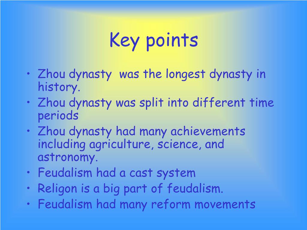zhou dynasty achievements