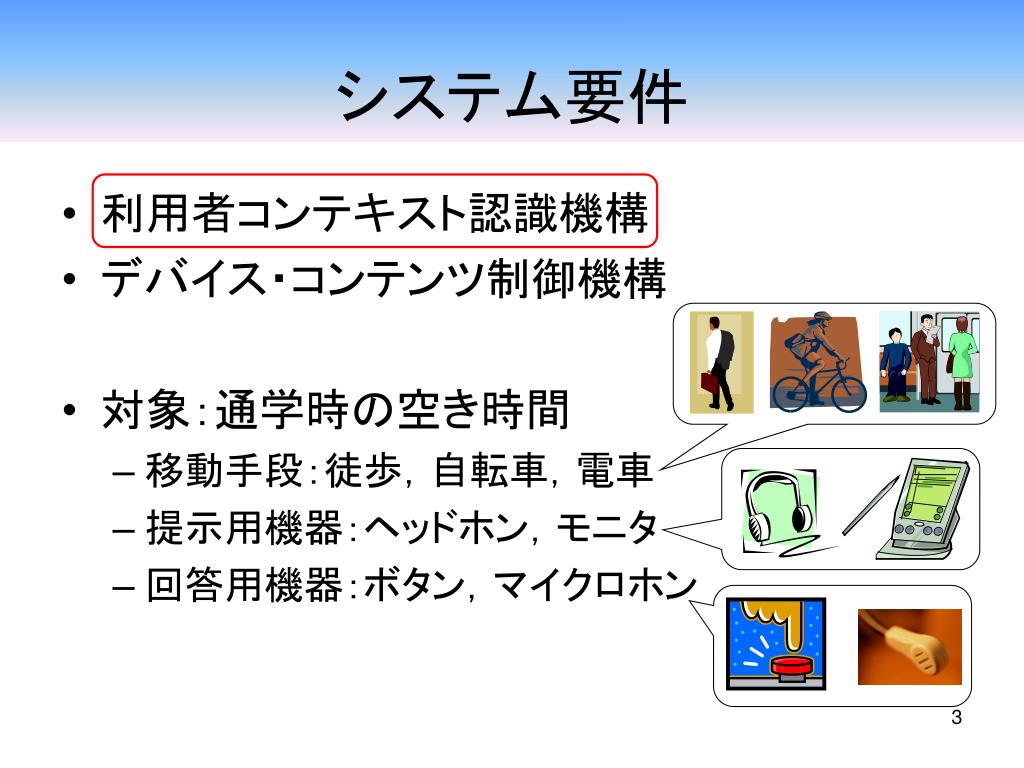 プレゼンテーションコンテキスト識別