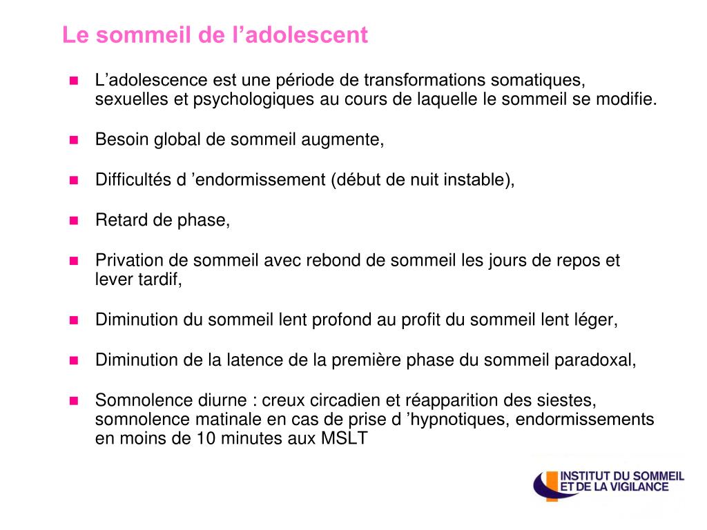 PPT - Le sommeil de l’adolescent PowerPoint Presentation, free download ...
