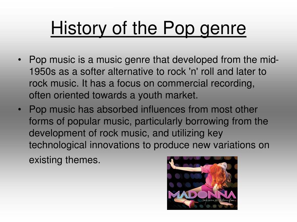 pop music history presentation