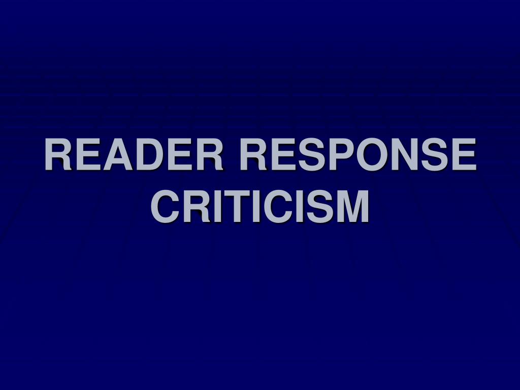reader response criticism example essay