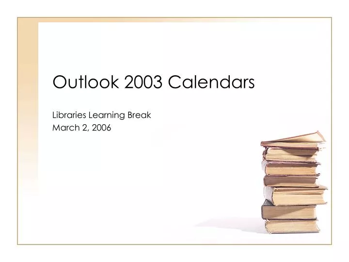 outlook 2003 calendars n.
