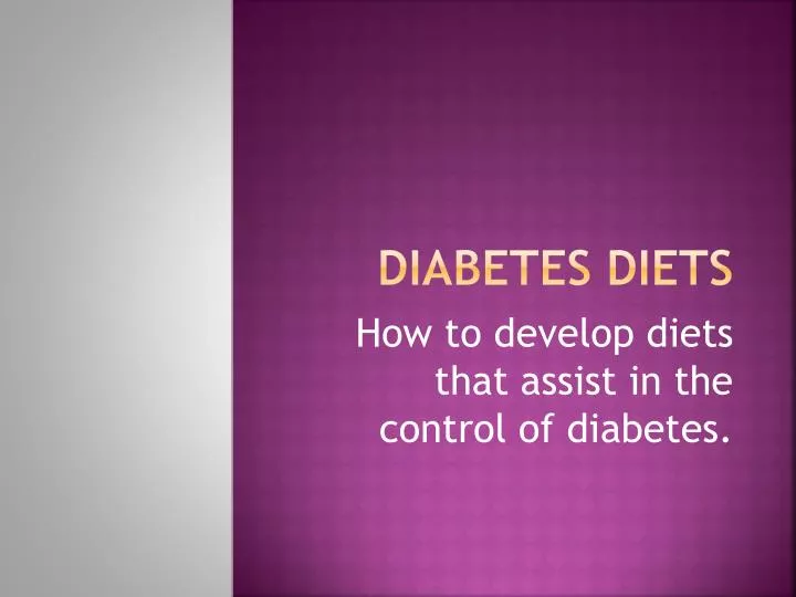 diabetes mellitus diet ppt)