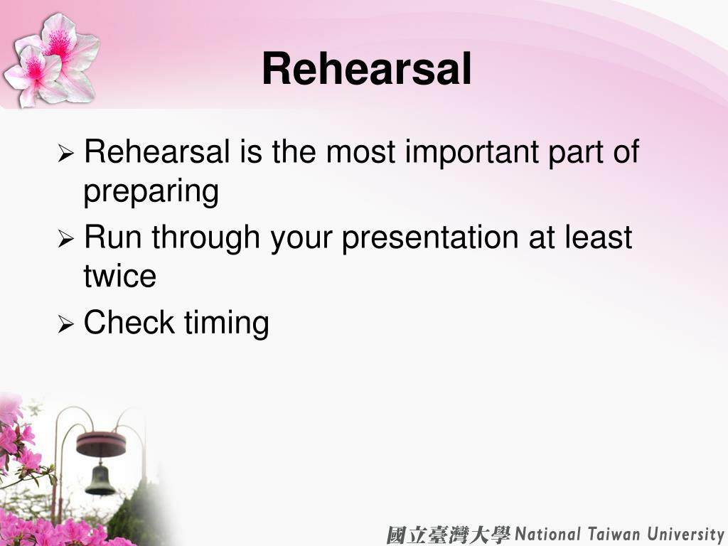 meaning of presentation rehearsal