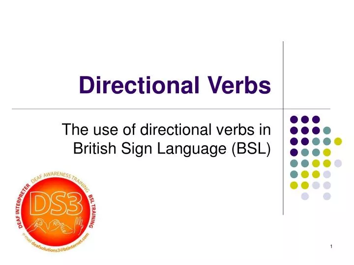 PPT - Directional Verbs PowerPoint Presentation, free download - ID:6086795