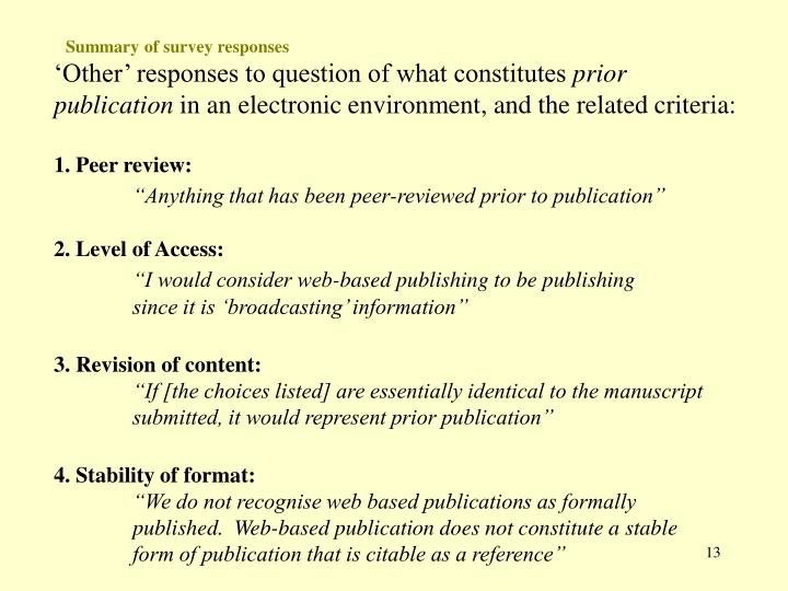 summary of free response questions summary of free response questions