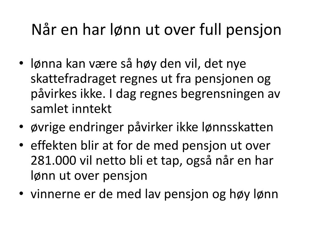 PPT Endret skattlegging av pensjonister PowerPoint Presentation, free download ID6087891