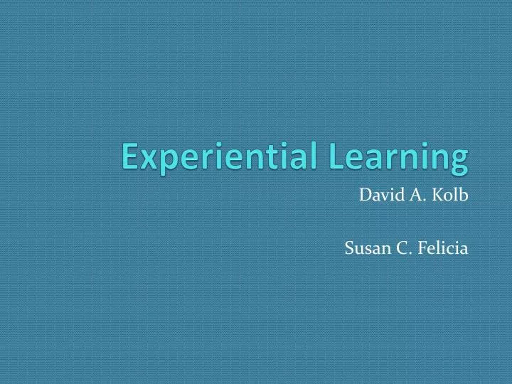 experiential learning n.