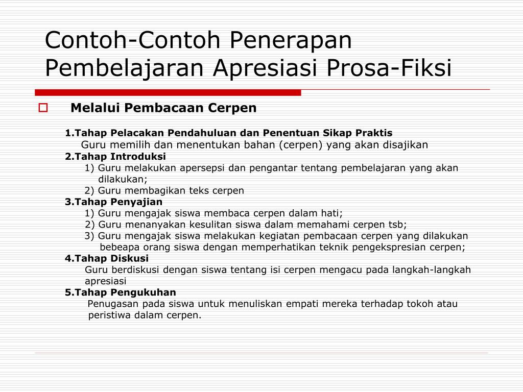 PPT - APRESIASI PROSA FIKSI PowerPoint Presentation - ID 