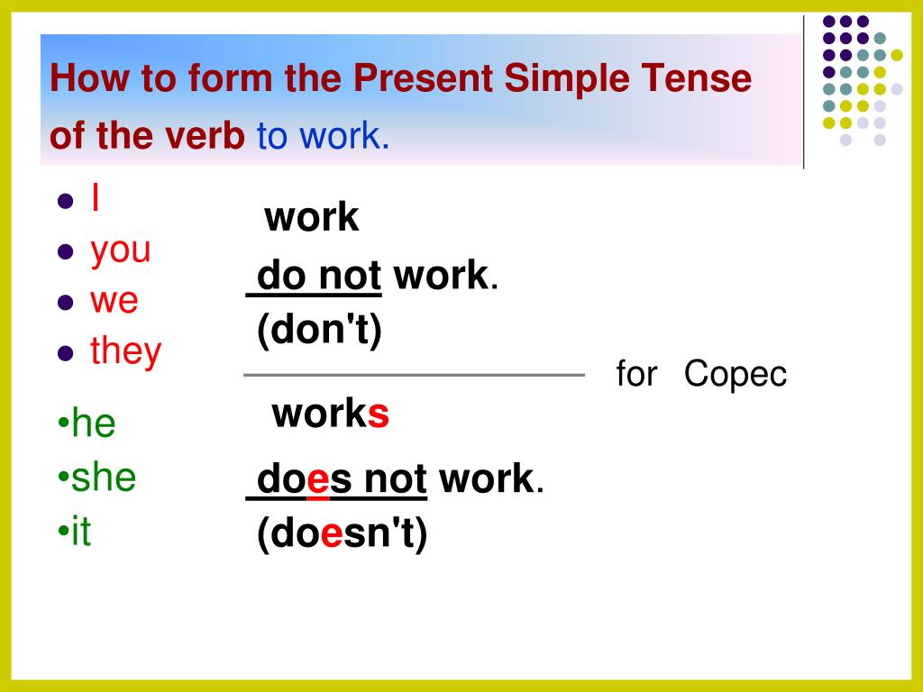 Write в форме present simple. Глагол do does в present simple. Present simple form в английском языке. Глагол to do в present simple. Глагол not в present simple.