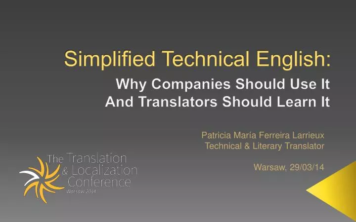 technical english presentation