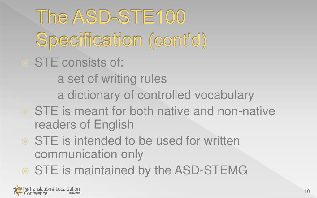 PDF) Traduzione italiana della specifica ASD-STE100 Simplified