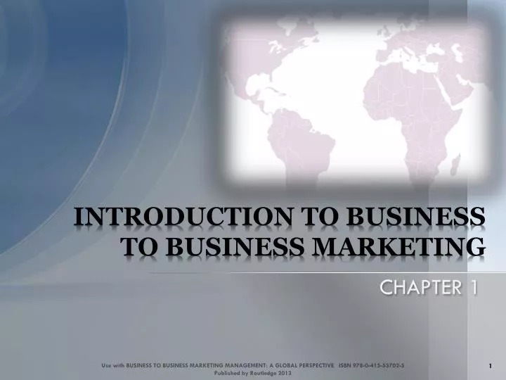 introduction to business to business marketing n.