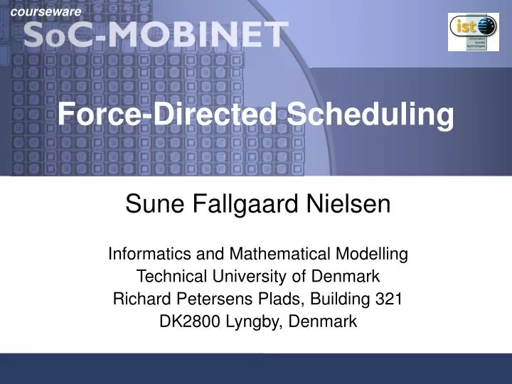 force directed scheduling n.