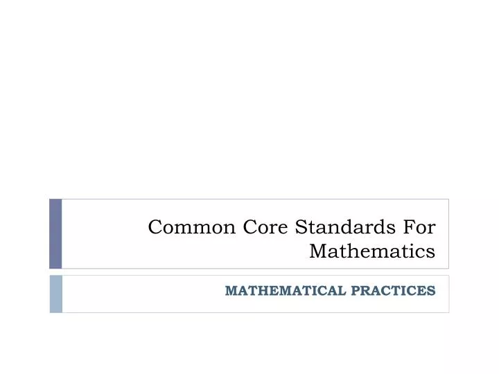 common core standards for mathematics n.