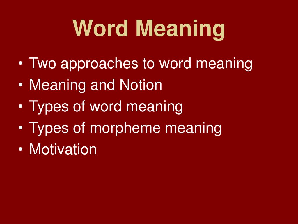 meaning of word presentation