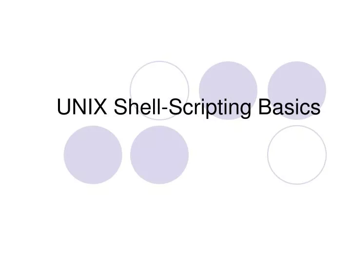 unix shell scripting basics n.