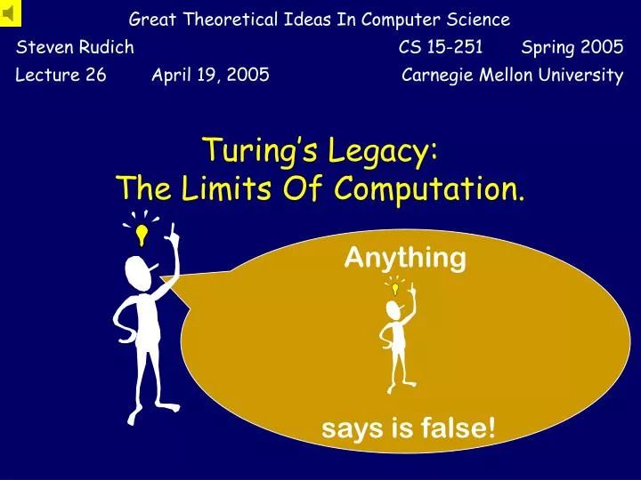 turing s legacy the limits of computation n.