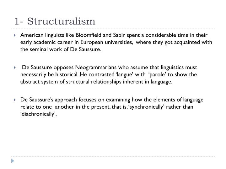american structuralism bloomfield