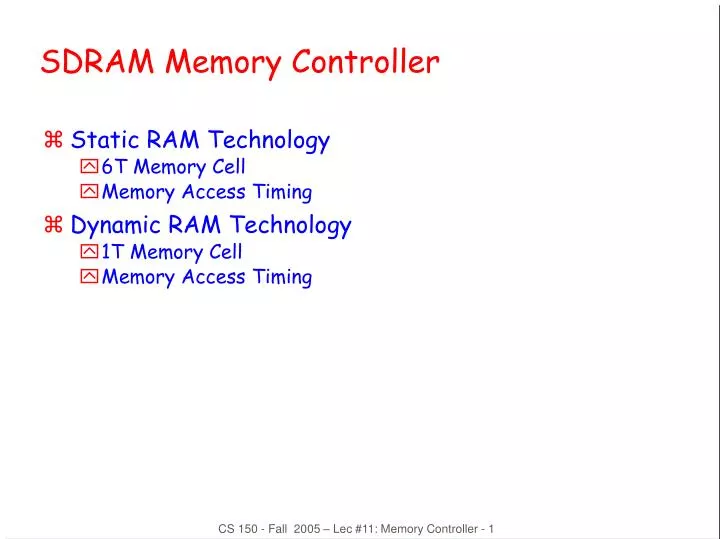 sdram memory controller n.