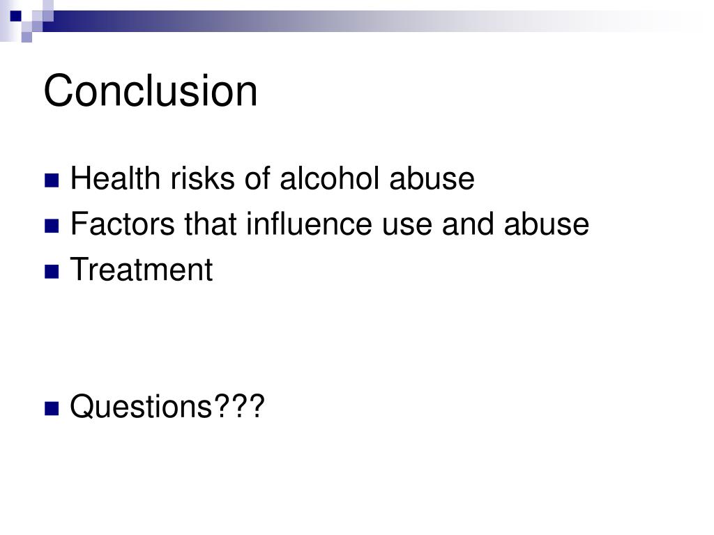 conclusion of alcohol abuse