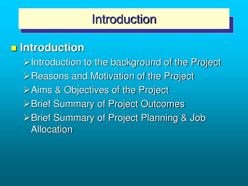 PPT - The Final Year Project Report PowerPoint Presentation, free ...