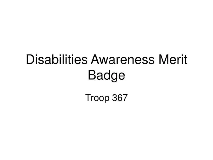 disabilities awareness merit badge n.