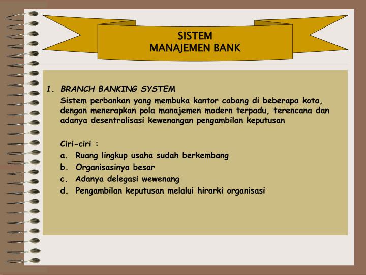 PPT - PENGERTIAN MANAJEMEN BANK : PowerPoint Presentation - ID:6096305