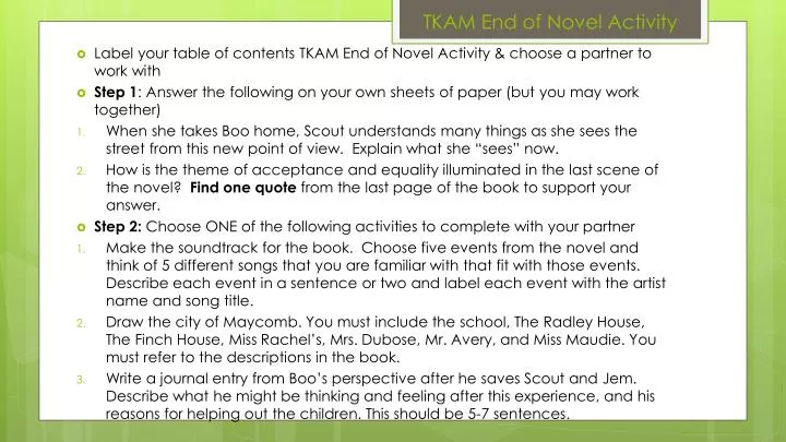 tkam end of novel activity n.
