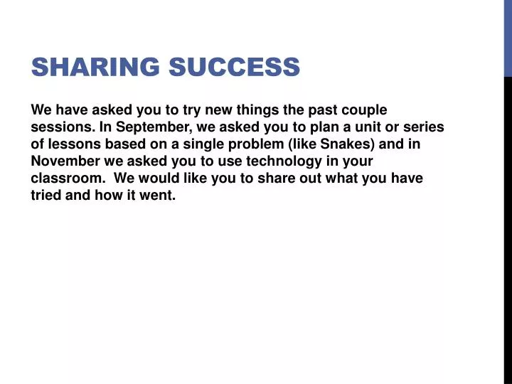 sharing success n.