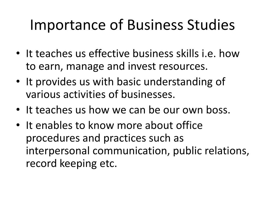 what is presentation in business studies