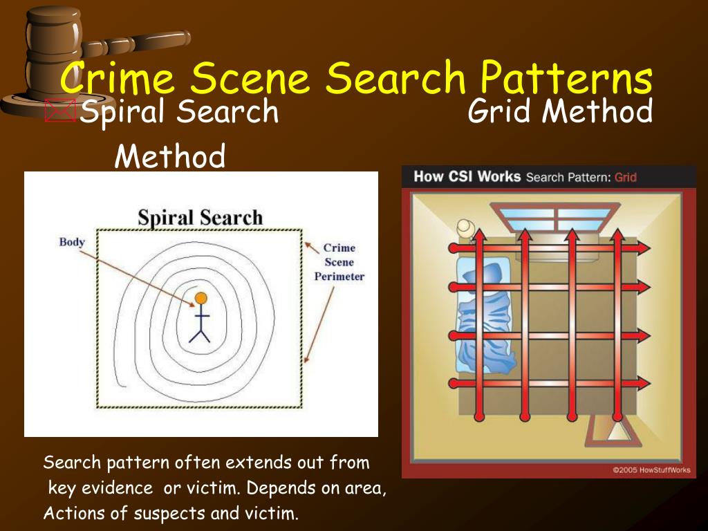Types of crime scene search patterns