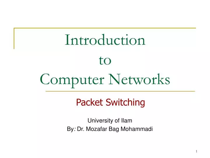 PPT - Introduction to Computer Networks PowerPoint Presentation, free ...